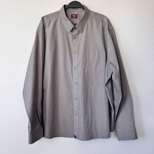 UNTUCKit Sangiovese WF 3X XXXL Grey Long Sleeve Button Down Shirt Regular Fit